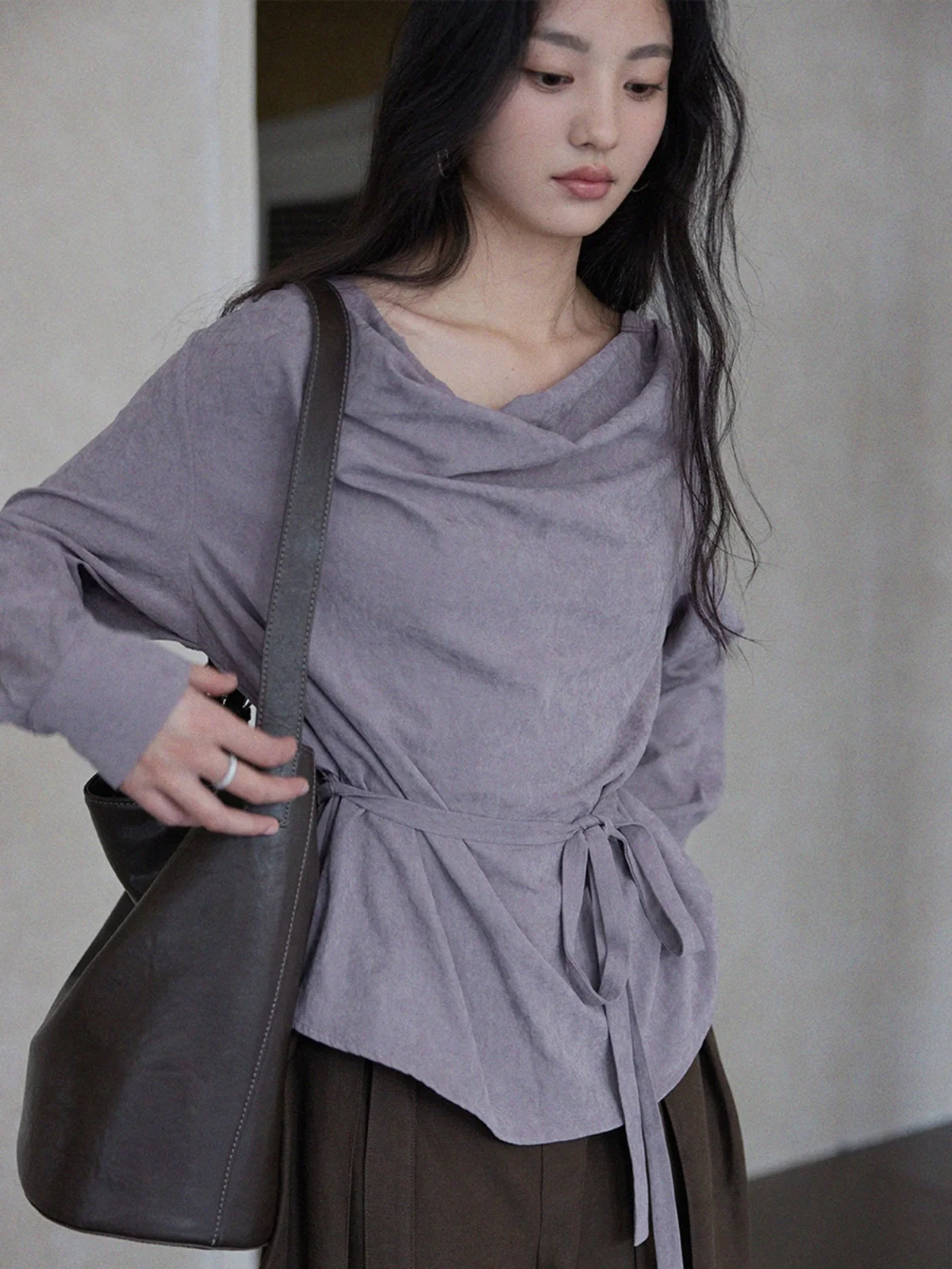 

Long Sleeve Shirts Womens Striped Button Down Blouses Lantern Sleeves Subcultural Emo Harajuku Trendy Y2K Aesthetic Autumn