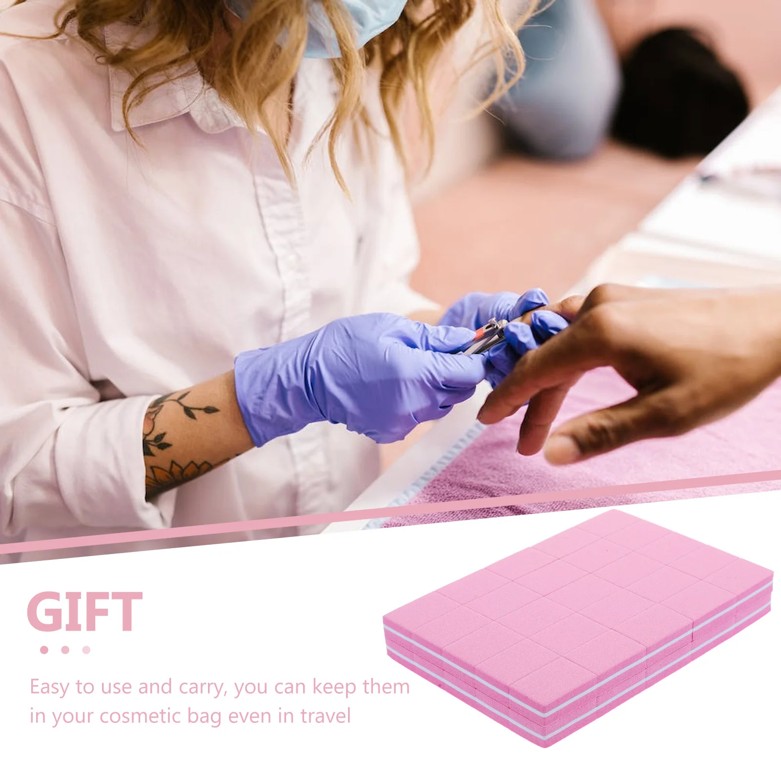 

50pcs Nail Polishing Sponge Buffing Blocks Mini for Natural False Nails Manicure Filing Tool Acrylic Buffer Sand Surface