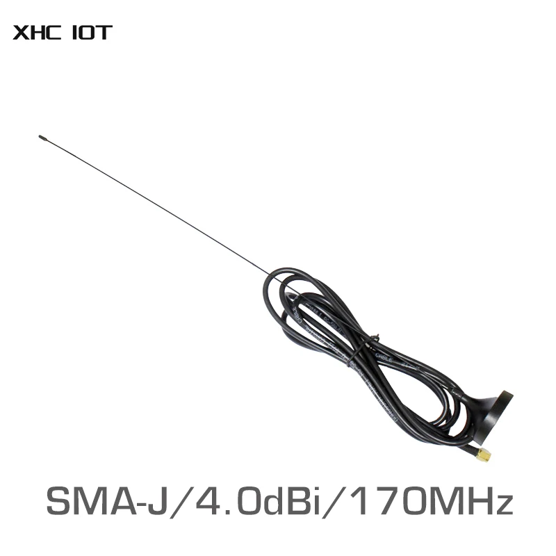 2Pcs 170MHz Sucker WIFI Antenna XHCIOT TX170-XP-200 SMA Male High Gain 4dBi Magnet Base 170M Antenna Communication