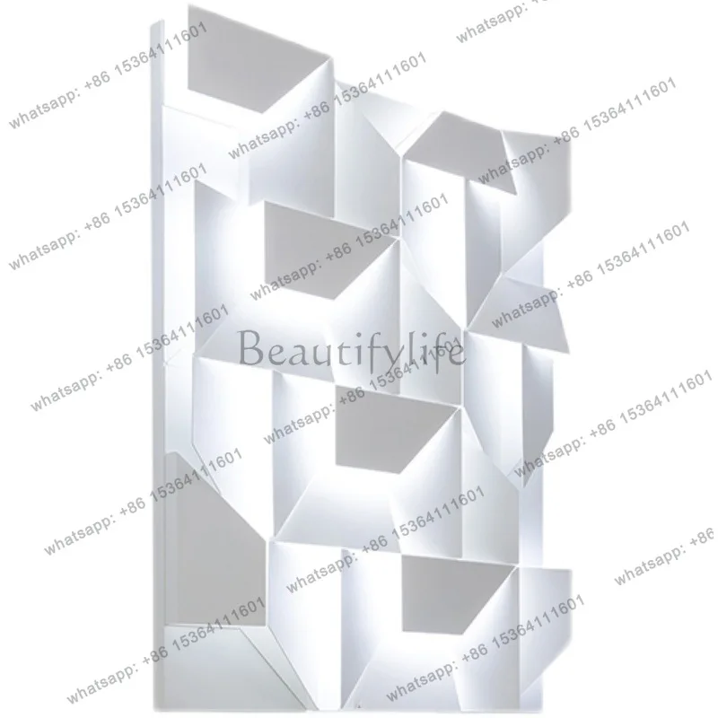 Modern minimalist creative living room aisle art background wall decoration luminous object