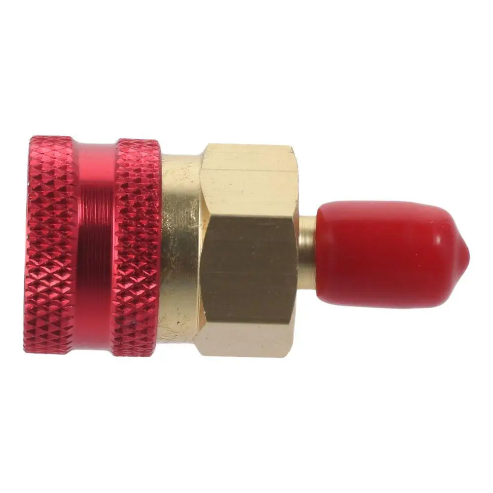 2pcs R134a Adapter Car Accessories Parts Red Blue Refrigerant R1234yf Brass Quick Couplers Kit For Car