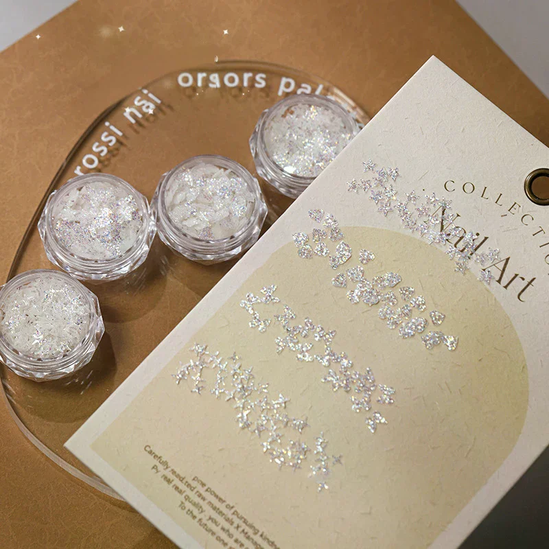 Paillettes per nail art fantasy olografiche super glitter - Fiocchi iridescenti scintillanti per ragazze Decorazioni per manicure glamour fai da te