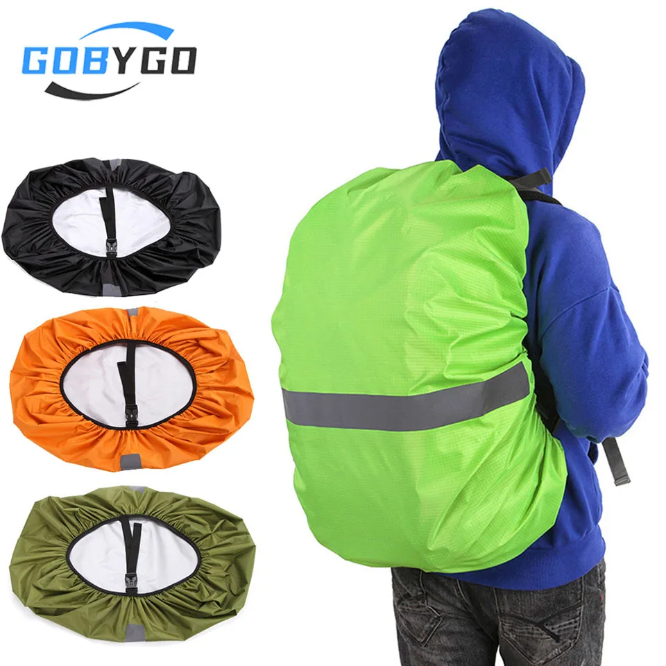 GOBYGO Reflective Rain Cover Backpack Waterproof Bag Dust Raincover Outdoor Camping Hiking Climbing Journey Hiking Sunscreen Bag