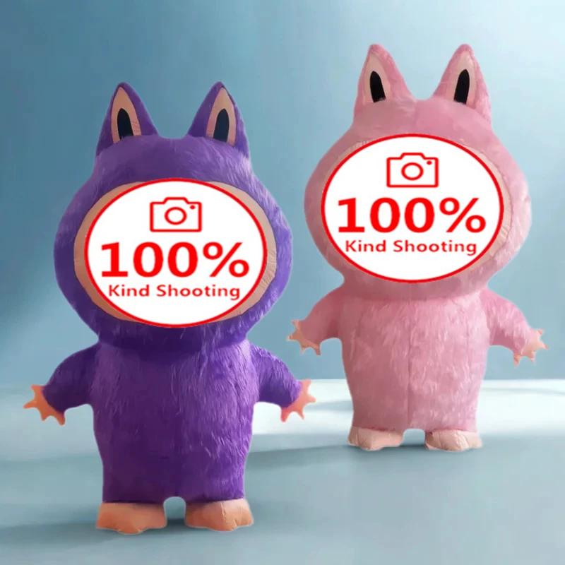 قزم نفخ زي التميمة كرنفال الحدث أداء زي حفلة عيد ميلاد لعب الأدوار زي الحيوان ذو الأذنين الطويلة