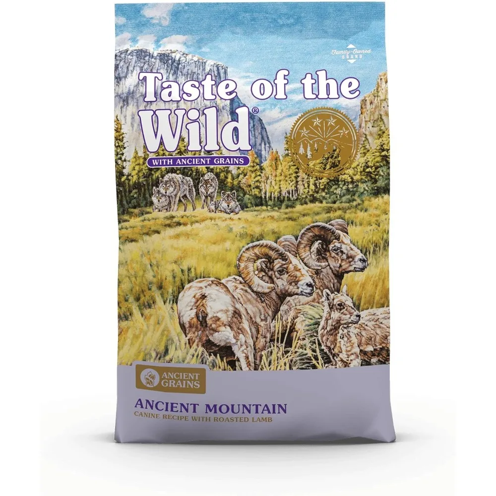 

with Ancient Grains Ancient Mountain Canine Recipe with Roasted Lamb Dry Dog Food, Made with High Protein from Real Lamb