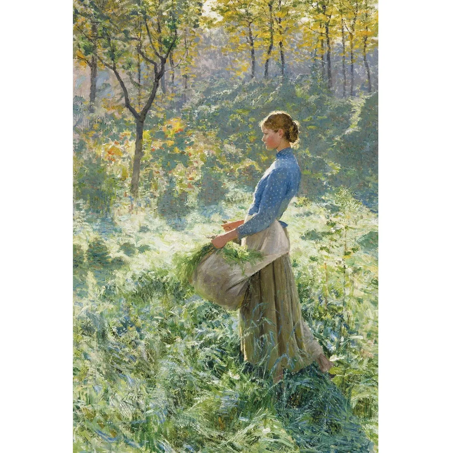 Emile Claus artwork,Summer Moring,Hand painted landscape oil painting, Wall art canvas painting for living room,Home decorations