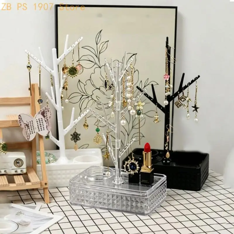 Countertop Jewelry Stand with Rotating Branches for Daily Sorting 55KA