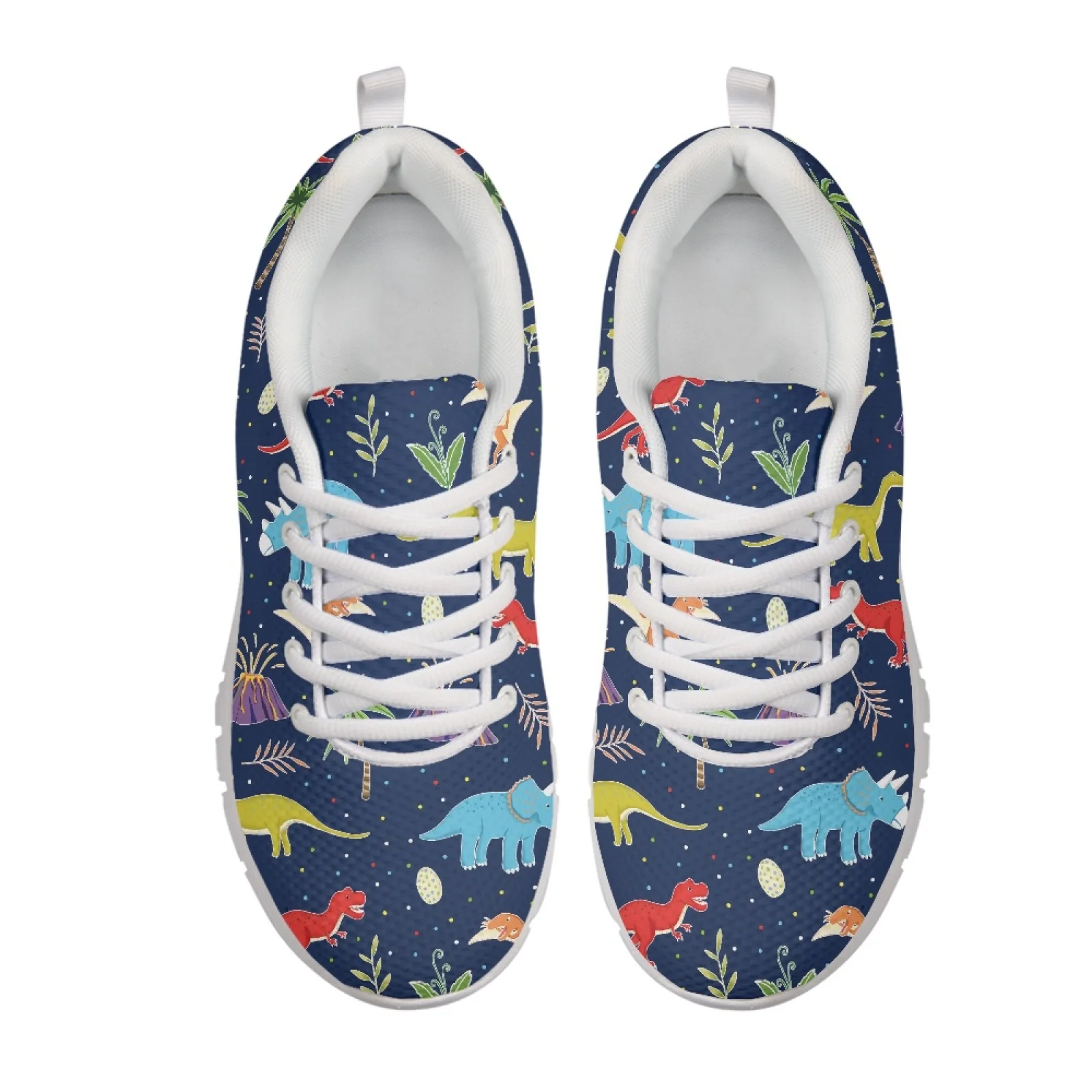 Coloranimal Casual Lace up Running Shoes with Dinosaur Print, Breathable Anti Slip Sneakers for Gym and Walking 2026 Trending