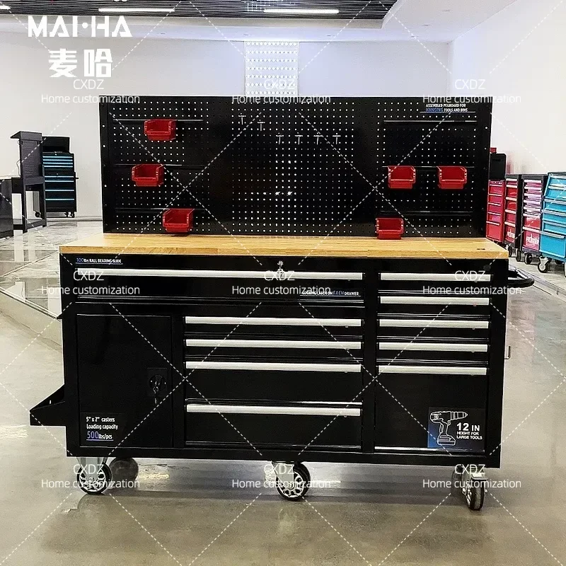 Heavy Duty Mobile Tool Cart Workshop Auto Repair Maintenance Cabinet Multifunctional Rolling Trolley for Garage Industrial