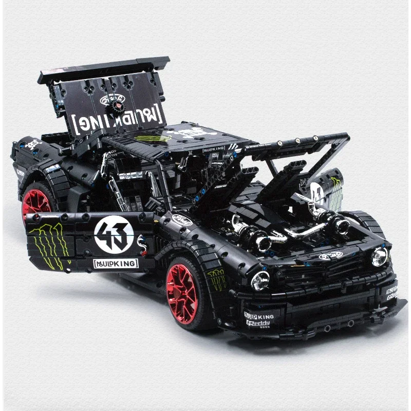 New Technical 1:8 Mustang Hoonicorn V2 Car Building Blocks Ken Block Vehicle MOC-22970 Assemble Bricks Toys Gifts For Boys Kids