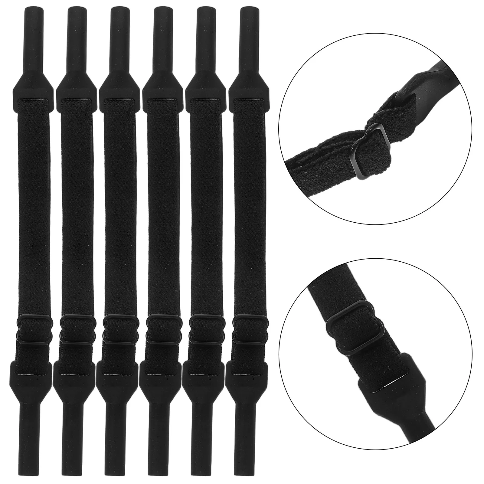 

6Pcs Glasses Sport Strap Adjustable Elastic Anti Slip Eyeglasses Retainer Cord Secure Fit for Kids Men Women Glasses Holder