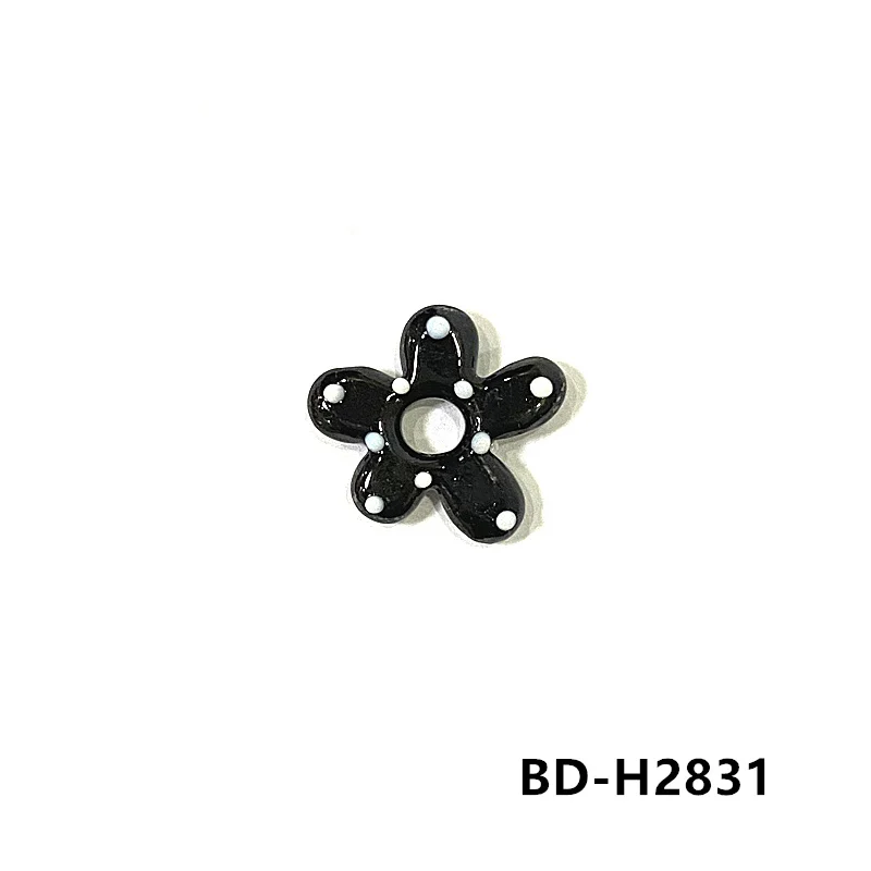 2Stück Dopamine farbige hohle Blumen Glasperlen INS Mini Blumen Charm Anhänger DIY Handgemachte Schmuckzubehör Bastelzubehör für Handwerker Perfektes Feiertagsgeschenk zur Armbänder Halsketten Herstellung – Detail 34