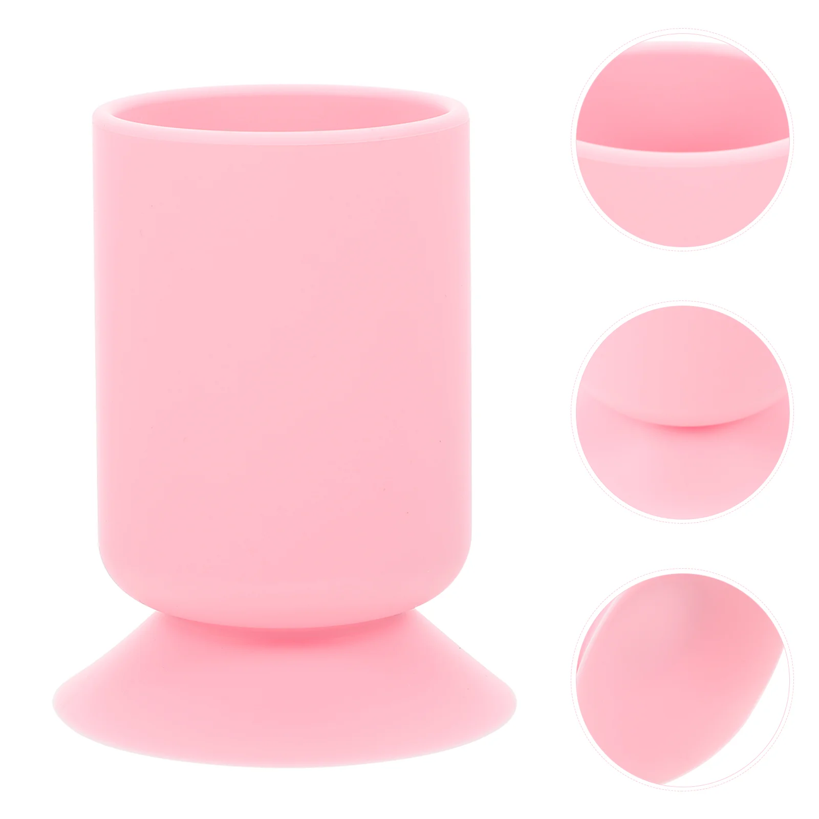 

Cosmetics Brush Stand Silicone Suction Cup Pen Holder Desk Organizer Gift Pink Silica Gel Container