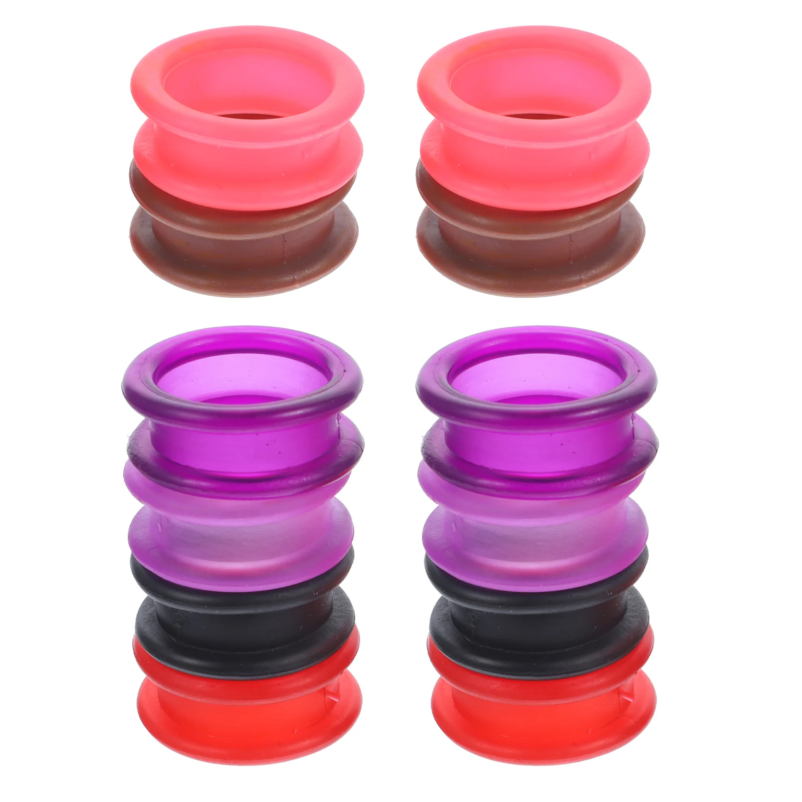 12 Pcs Silicone Ring Rings for Scissors Finger Hairdressing Accessories Grip Non-slip Silica Gel Small Colorful