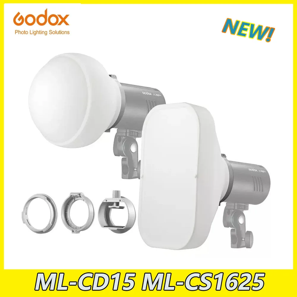 

Godox ML-CD15 ML-CS1625 Diffuser Dome Kit dengan 3 Adaptor untuk Fotografi Lampu Flash Studio Fotografi Potret Live Streaming