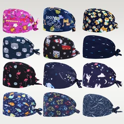 Whale Patter Surgical Caps Scrubs Medical Hats for Men Dustproof Cleaning Caps Dentist Clinic Beauty Salon Pediatrician Hat M386