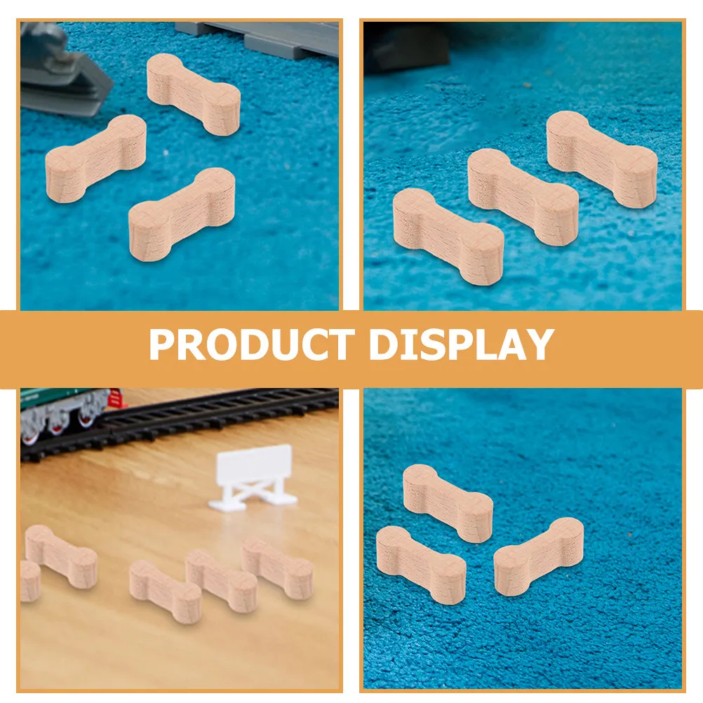 

15Pcs Wooden Train Track Connector for DIY Railway Layouts Weather Resistant Fade Proof Stable Playroom Garden
