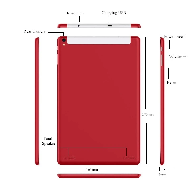 Google Play 10.1'' Android 8 MTK6797 4G LTE Phone Call Tablet PC Deca Core 4GB RAM 32GB ROM 1920*1200IPS Netbook+Leather Case