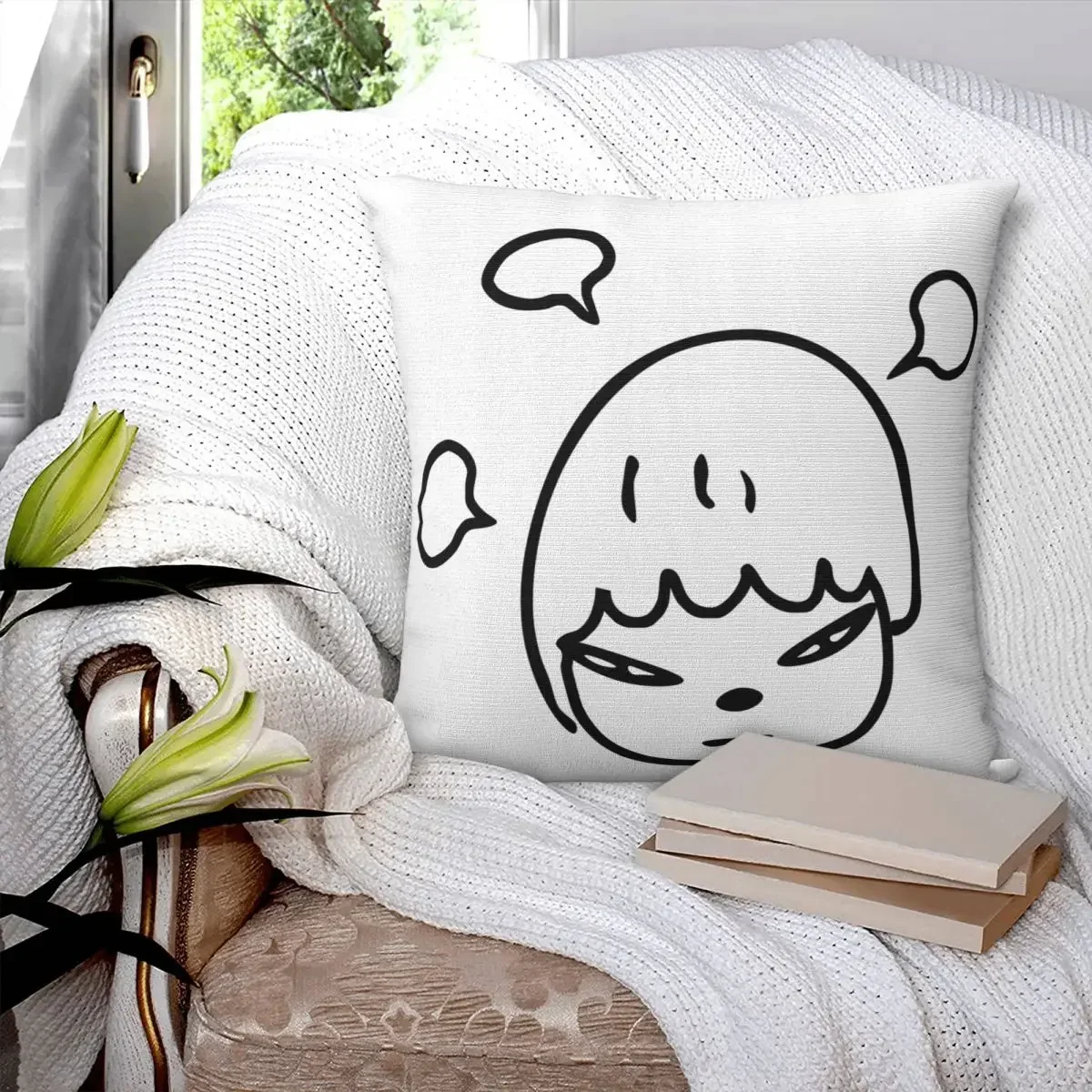 Yoshitomo Nara Dream Pillowcase Printed Fabric Cushion Cover Decor Throw Pillow Case Cover Home Square 40X40cm