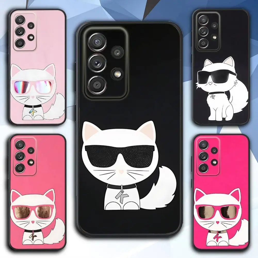 

Fashion COOL Cats Phone Case For Samsung S 25,24,23,22,30,21,10,9,Ultra,Plus,Lite,FE,4,5 G Soft Black Case