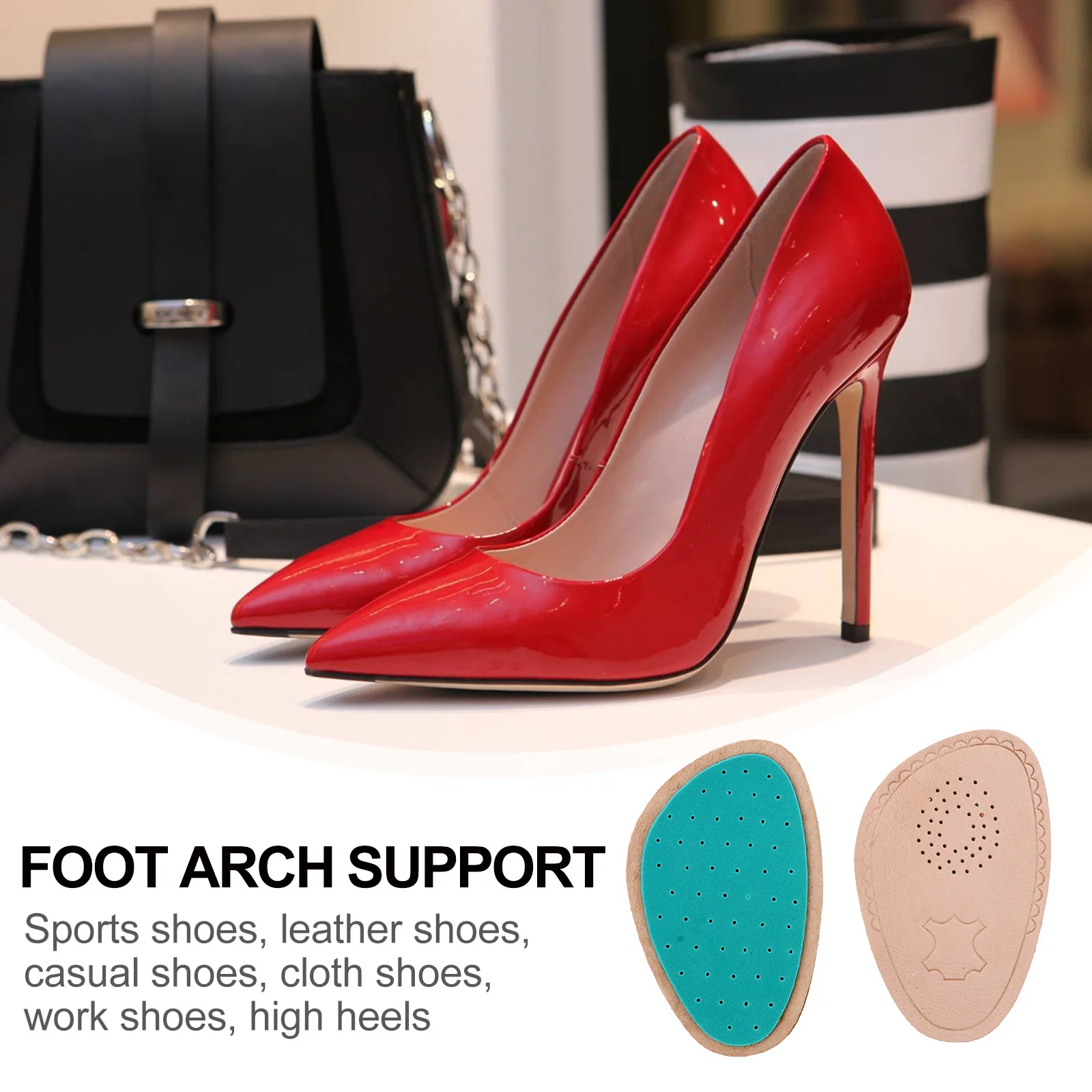 

1Pair Half Sole Mat Anti-Slip Front Palm Pad Invisible High-Heel Insoles Thickened Breathable Forefoot Cushion Pain Relief