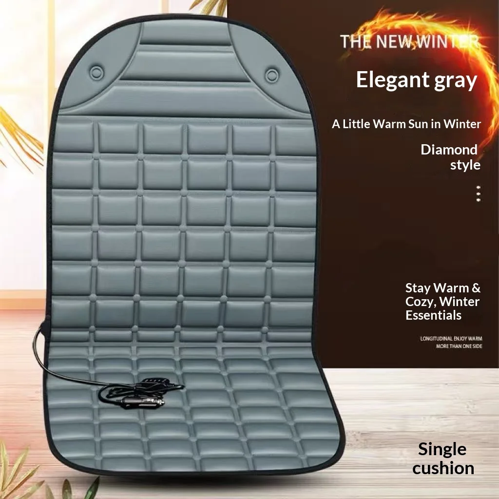 

12V Car Heated Seat Cushion: Winter Warmth for Office & Home Vehicle Interior Accessory Electric Quick-Heating Heating Pad