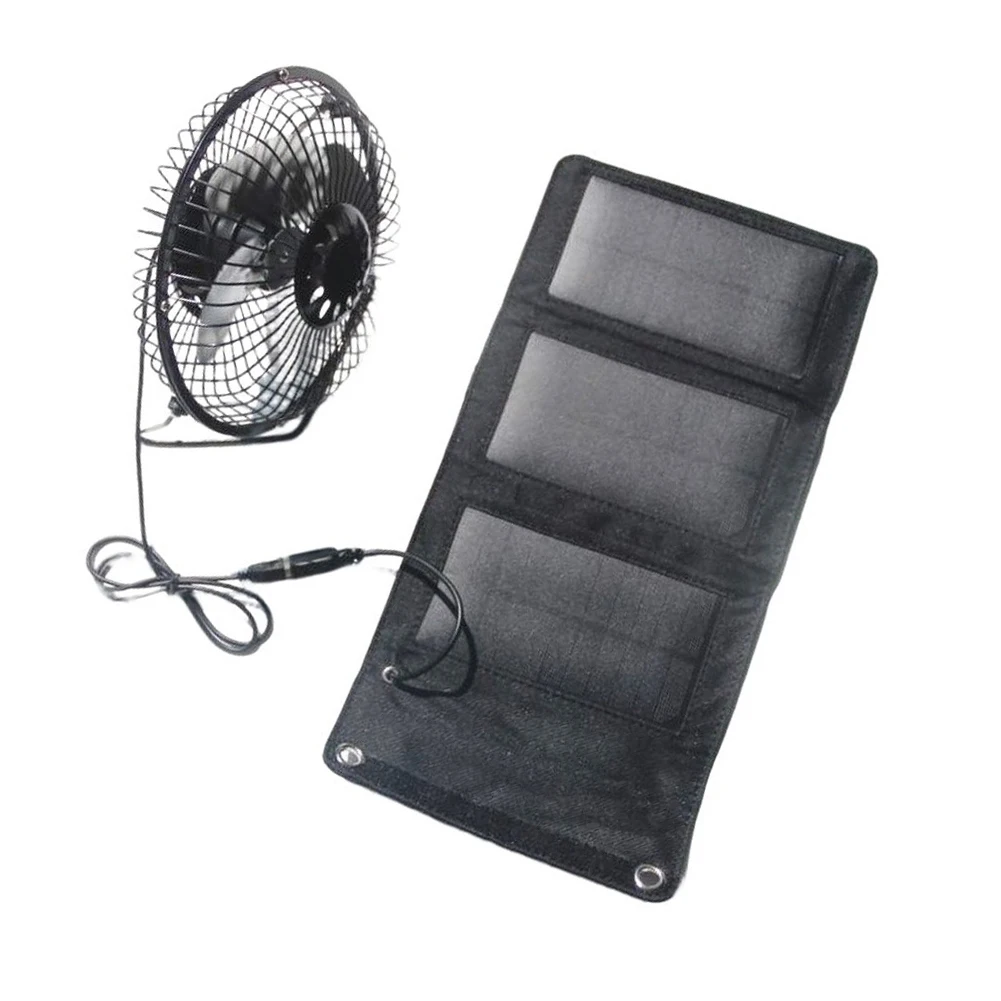 Rechargeable Desk Fan Portable Solar Fan Simple Control Operation Monocrystalline Silicon Chip For Outdoor Camping Outdoor Fan