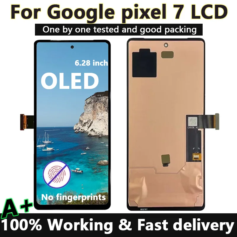 Tested Super OLED LCD For Google Pixel 7 Pixel7 LCD Replacement NEW Display GVU6C GQML3 Screen Touch Panel Digitizer Assembly