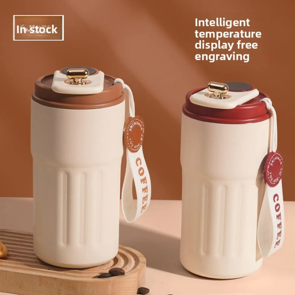 

Stainless Steel Insulated Gift Box with Strap Water Souvenir Smart Coffee Cup for Hot and Cold Drinks Outdoor Travel Use