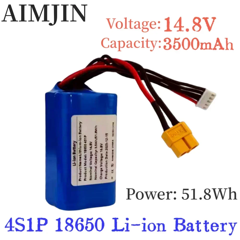 

14.8V XH2.54-5P XT60 4S1P 3500mAh High Capacity UAV Rechargeable Li-ion Battery for Various RC Airplane Quadrotor Etc