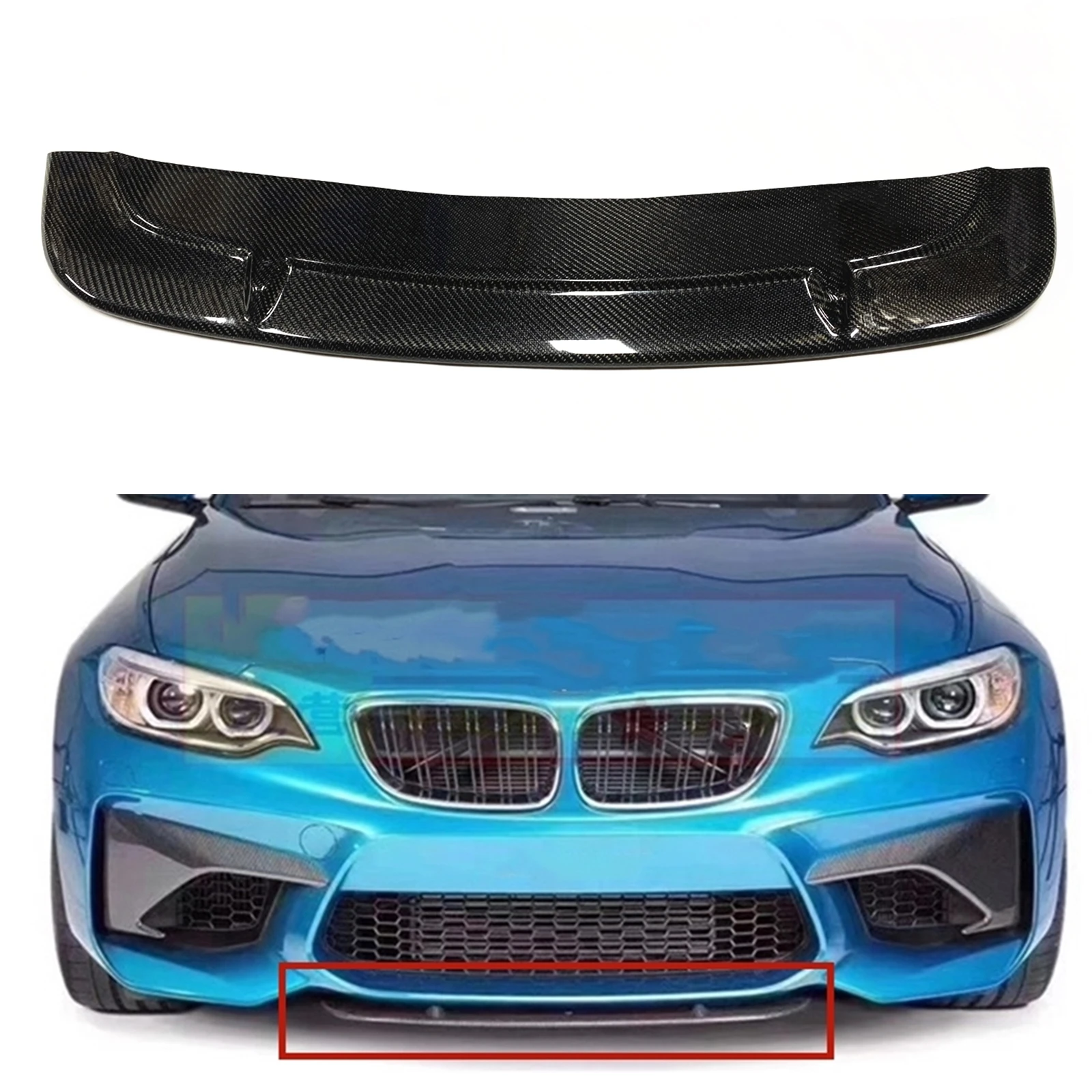 

Front Bumper Spoiler Lip For BMW F87 M2 2016-2022 Coupe 2-Door Real Carbon Fiber Lower Kit Guard Plate Splitter Blade Protector