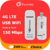 TIANJIE-módem WiFi USB U800 4G LTE, enrutador portátil Plug & Play con red de alta velocidad de 150Mbps, alimentado por Banco de energía/USB(Telefónica/Vodafone/Orange Compatible)