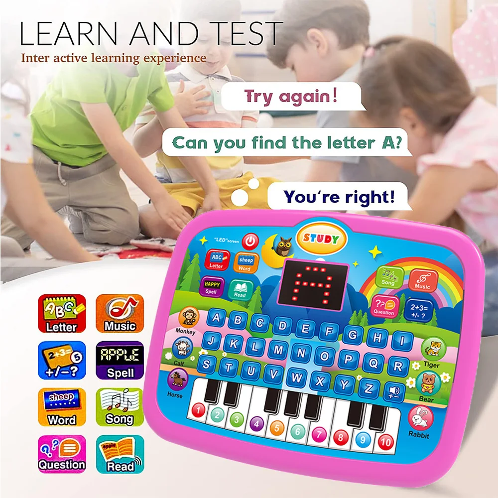 Multi functional early childhood education machine toys, letters, numbers, and music, gifts for boys and girls (no batteries)