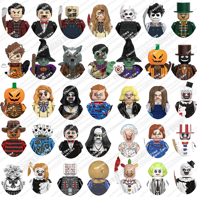 ハロウィンシリーズ ゾンビガール ボーイ 3Dモデル DIY 組み立てブロック おもちゃ モデル 子供のおもちゃ ギフト (人気商品)