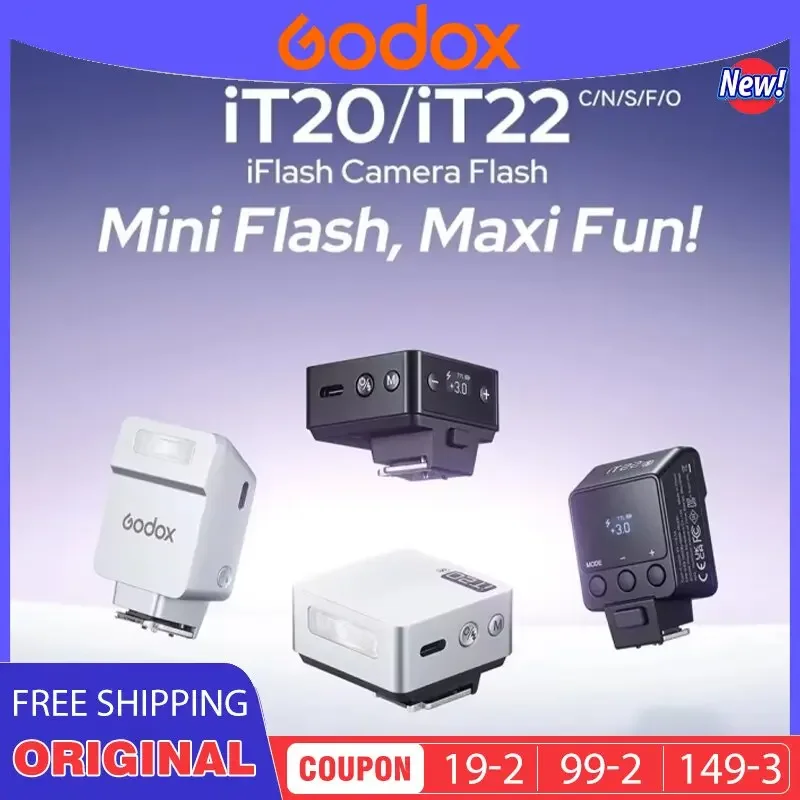 

iT20 for sony Flash Mini Manual Camera Flash for Various Camera Models 5 Output Levels of Power Universal Hot Shoe Moun