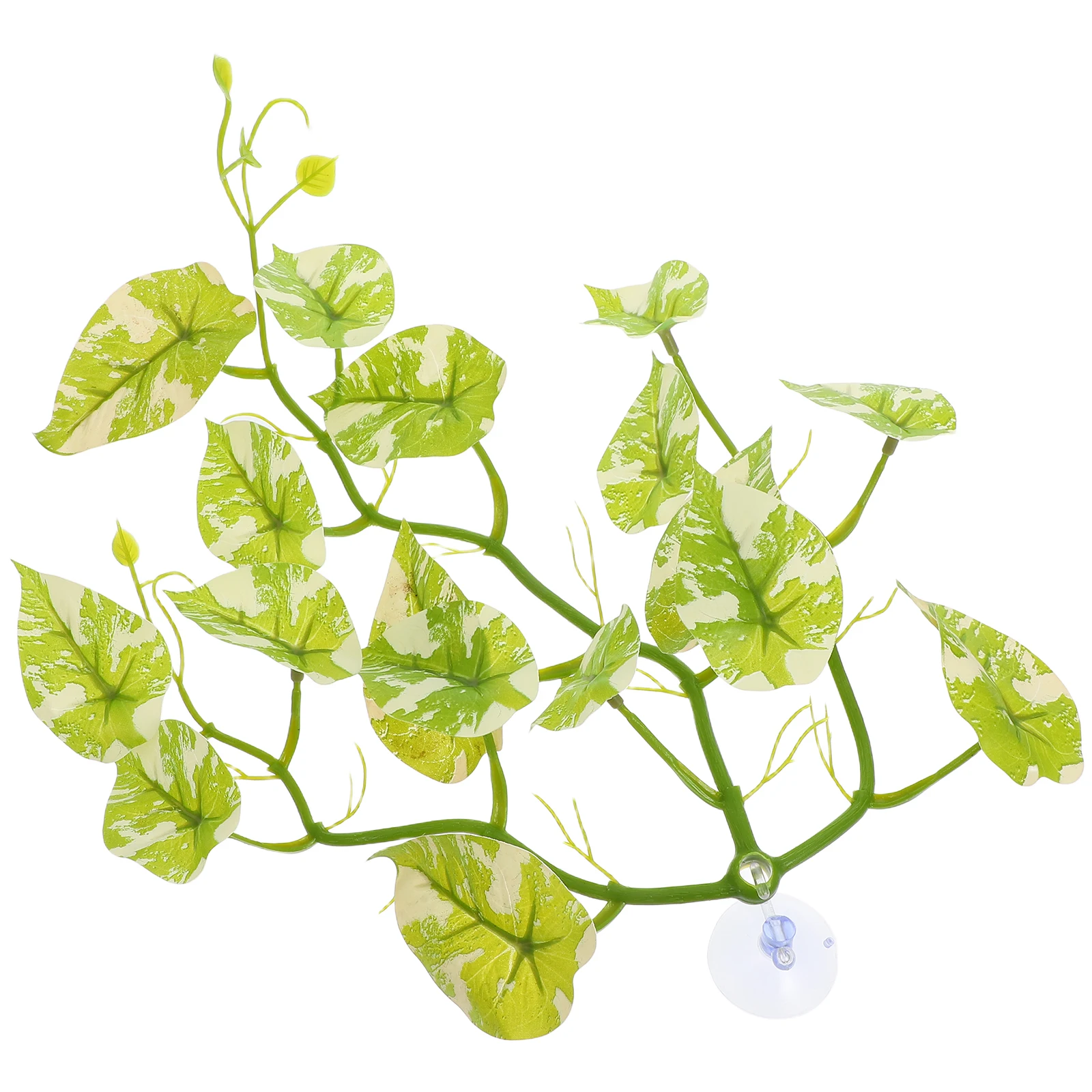 

Reptile Tank Plants Simulated Vines Leaves Fake Terrarium Accessories Suction Cup Decor Durable ABS