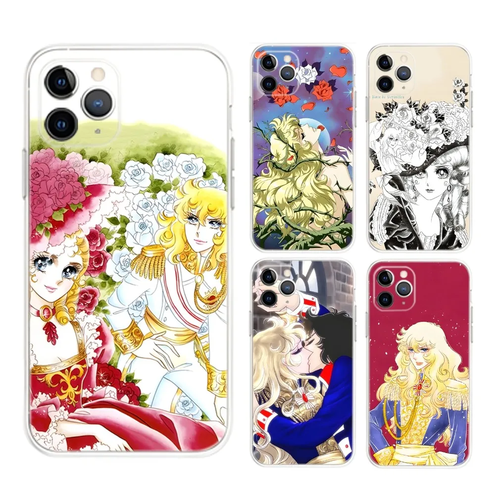 Anime R-Rose of V-VersaillesS Phone Case For iPhone 16,15,14,13,12,Mini,11,Pro,Max,Plus,X,XR,XS,8,SE,2020,Plus Transparent Cover