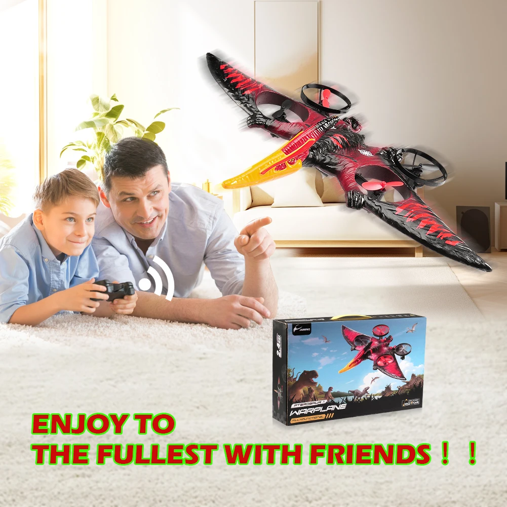 Pterosaur rc avião 2.4g 6 eixos giroscópio avião de controle remoto epp espuma rc aeronaves rc planador brinquedos voadores para crianças e iniciantes