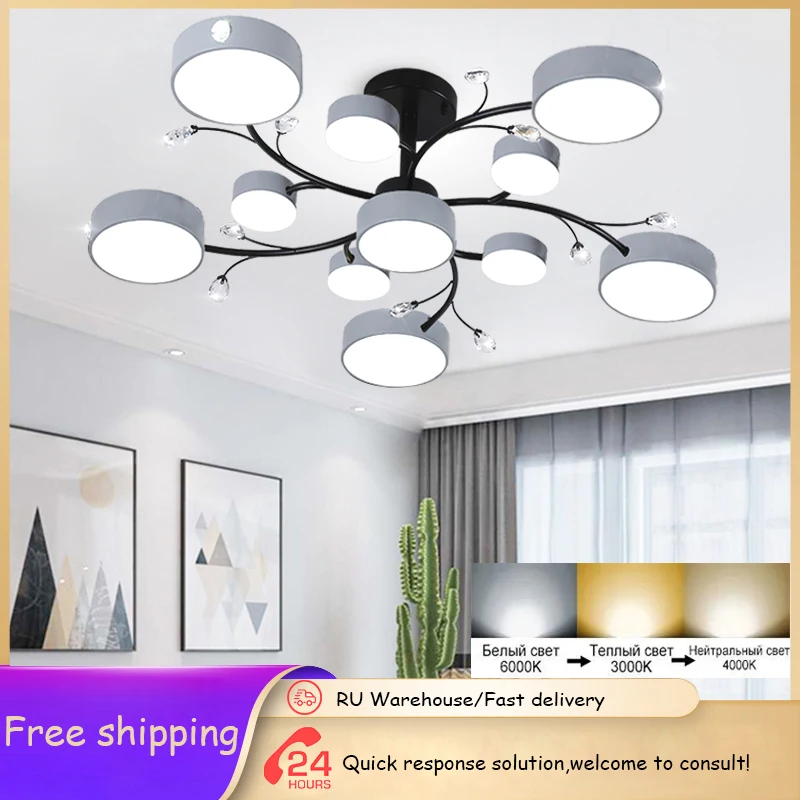 

Modern bedroom ceiling lamp kitchen LED lights dining room crystal chandeliers living room lamps home decor interior lighting