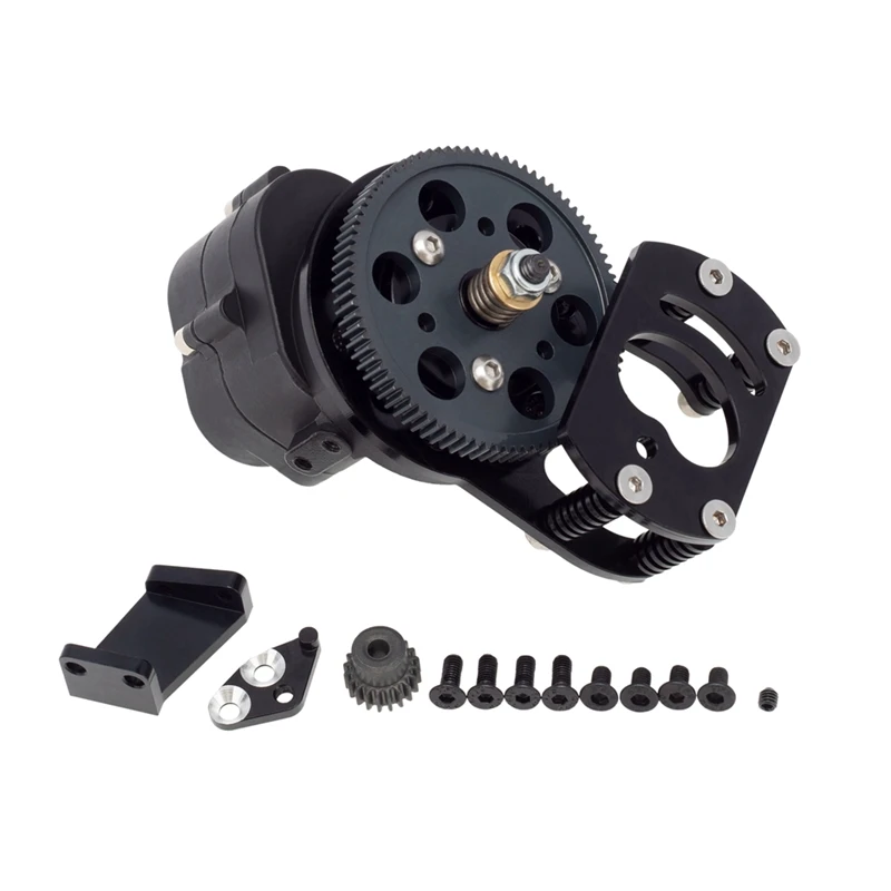 

Metal R3 Single Speed Transmission Gearbox With Motor Gear Mount For 1/10 RC Crawler Car RC4WD D90 II D110 Gelande 2