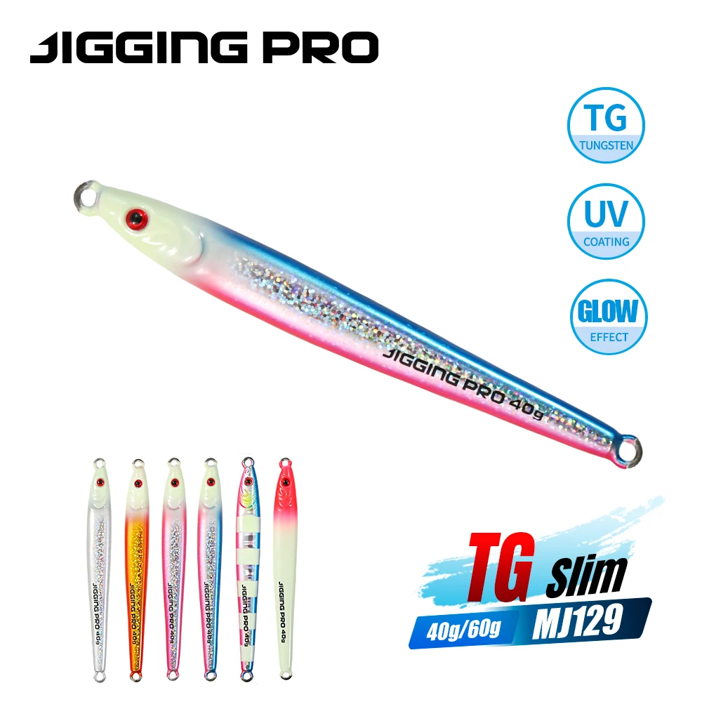 

Вольфрамовая приманка JIGGING PRO, 40 г, 60 г, быстро тонущая металлическая приманка для дальнего заброса, УФ-светящаяся приманка для морской рыбалки, искусственная приманка для отсадки