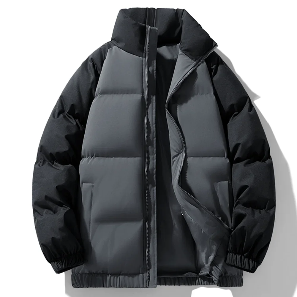 Maidangdi 2024 nova gola de algodão jaqueta masculina inverno versão coreana solta e grossa algodão casal algodão outerwear pão