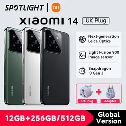 Dünya Prömiyeri Xiaomi 14 Akıllı Telefon Küresel Sürüm RAM 12 GB ROM 256 GB 512 GB Snapdragon 8 Gen 3 Leica Kamera 50MP 6.36