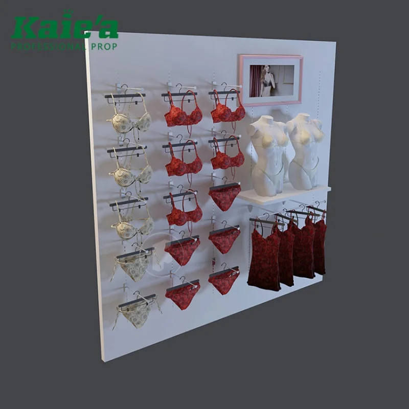 [Customized]Girl lingerie store wall mounted bikini display furniture underwear display cabinets with mirror