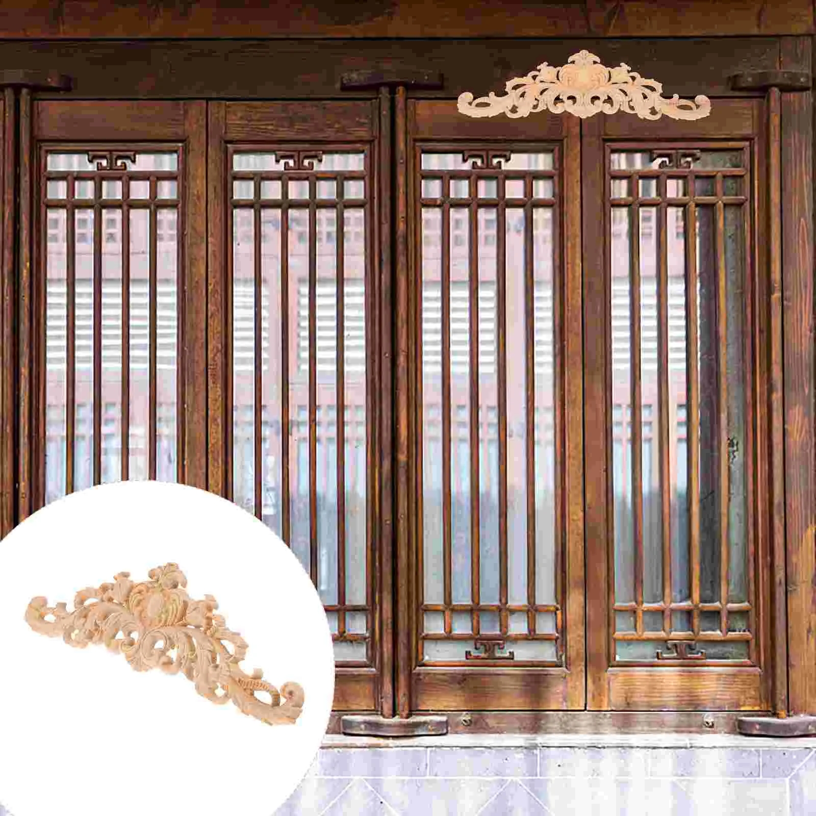 

Wood Carved Applique Door Decorations Onlay Dresser Wedding Ceremony Carving The Flowers