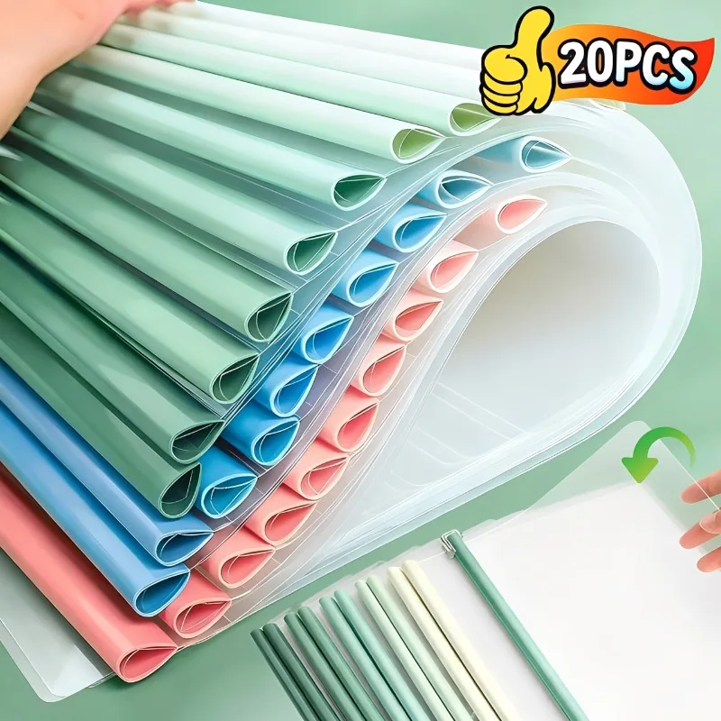 

10-20Pcs Gradient Pull-out Clip Teardrop-shaped A4 Transparent Folder Pull-out Clip Resume File Folder Approval and Submission