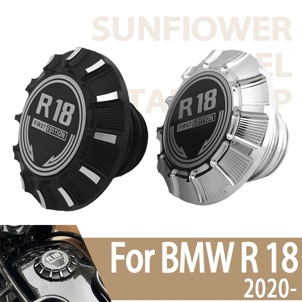 

Motorcycle Fuel Tank Cap Accessories Black Silver Oil Tank Cover Aluminum Alloy Filler Lid For BMW R 18 100 Years R18 Classic