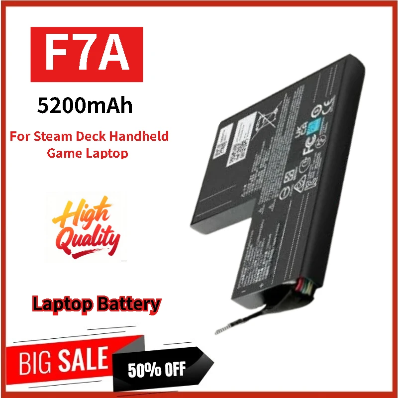 

100% New Replacement Laptop Battery F7A 7.7V 40.4Wh 5200mAh for Steam Deck Handheld Game Laptop High Quality
