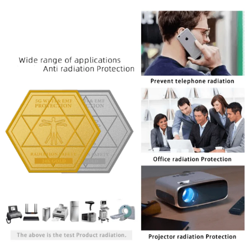 بيع محدود! 99% ملصق حماية EMF - كتل 5G، WiFi، إشعاع الهاتف - حماية 3X #2