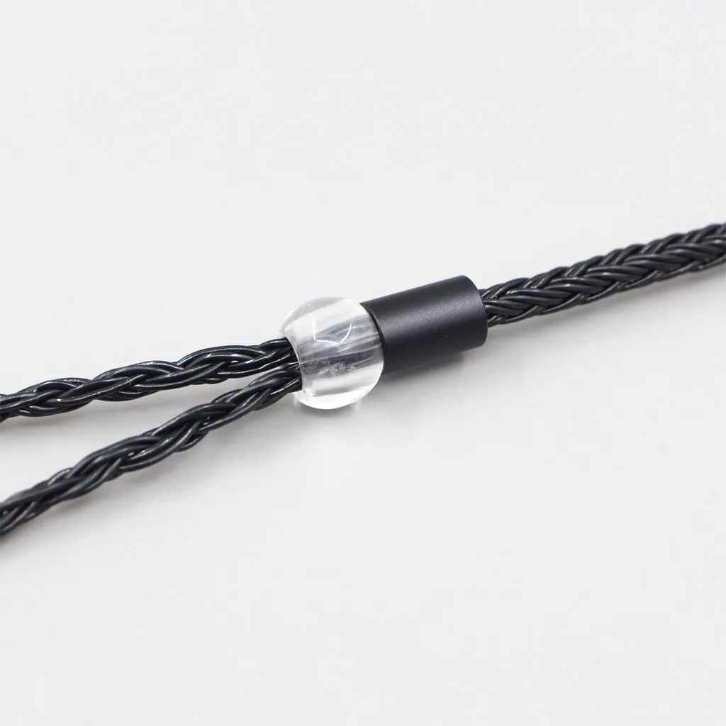 Cable de auriculares trenzado negro de 16 núcleos 7N OCC Dual de 3,5mm para Focal Clear Elear Elex Elegia Stellia 8263